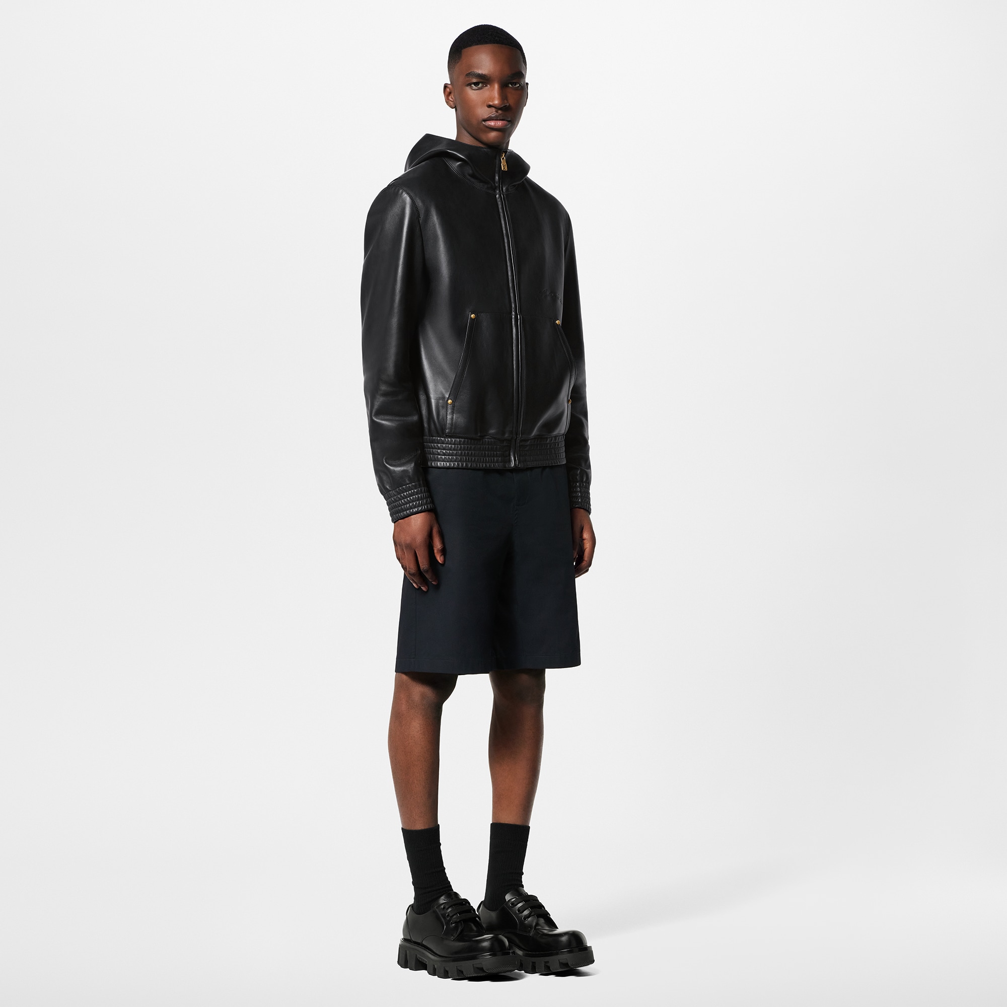 Zipped Leather Hoodie - Men - Pre-Fall 2024 Collection | LOUIS